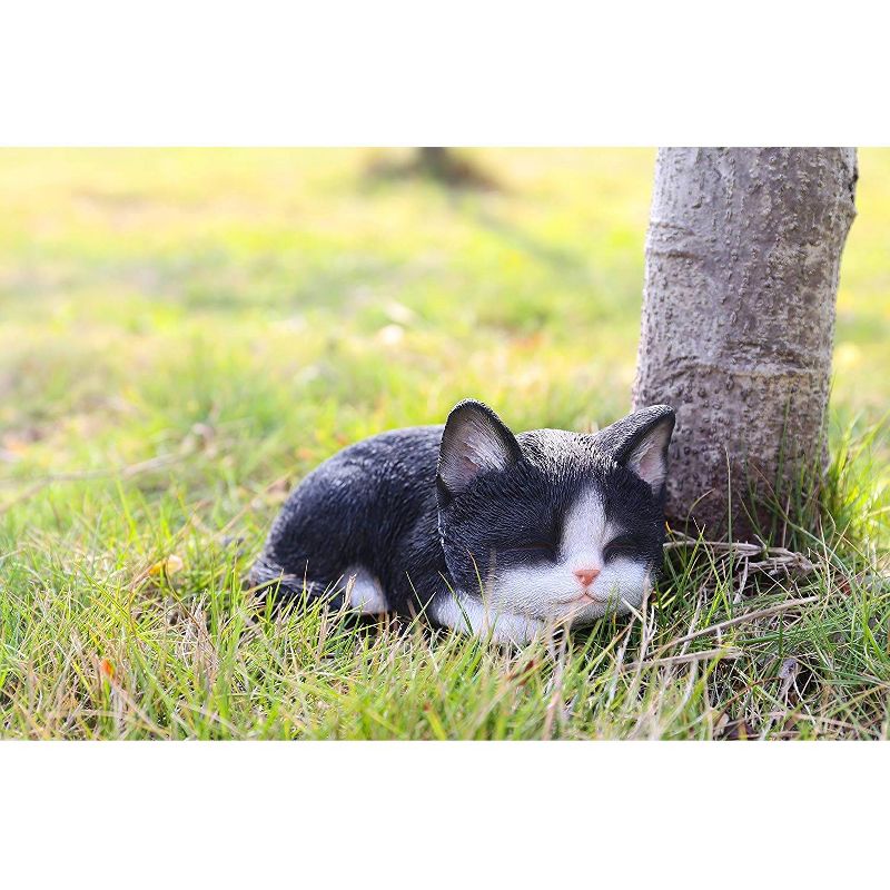 14.5" Polyresin Great Horned Owl on Stump Black - Hi-Line Gift