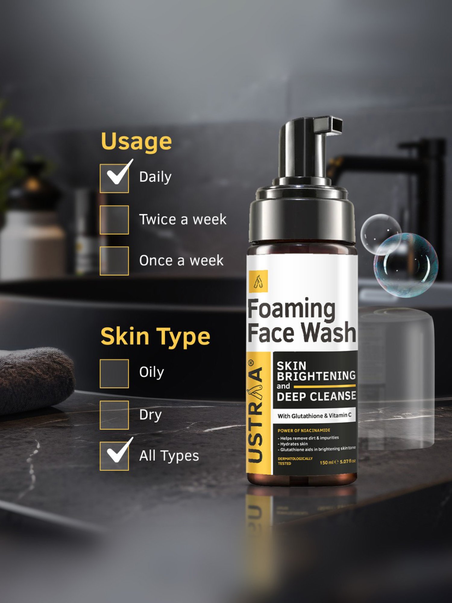 Ustraa Moisturising Cream for Oily Skin - 100 gm