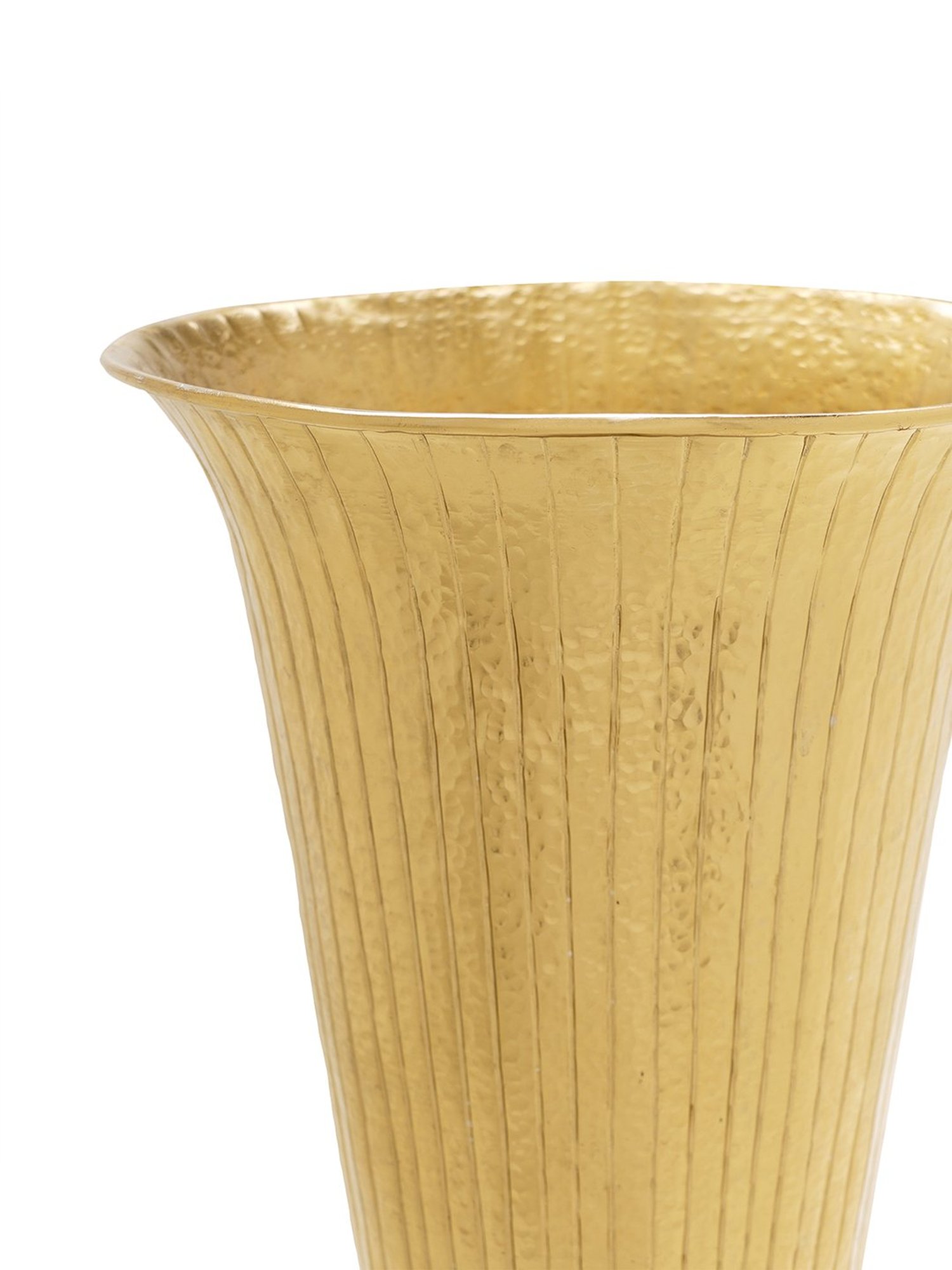 Pure Home and Living Gold Aluminium Textured Vases