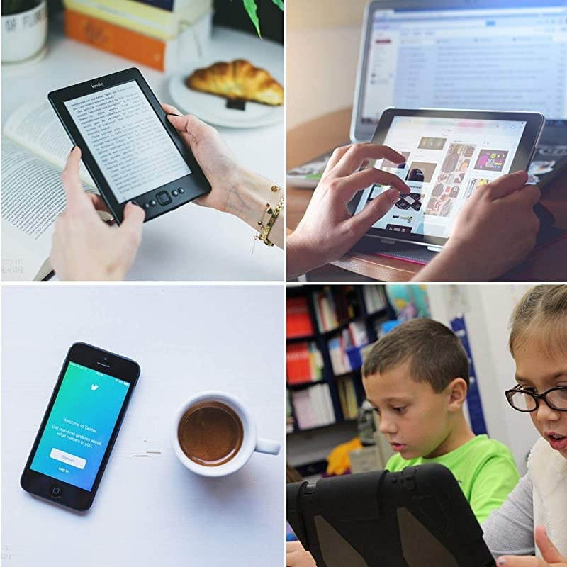 Cell Phone Stand, Tablet Stand, Foldable Portable Desktop Holder Compatible with Smartphone/iPad/Kindle/Tablet (White)