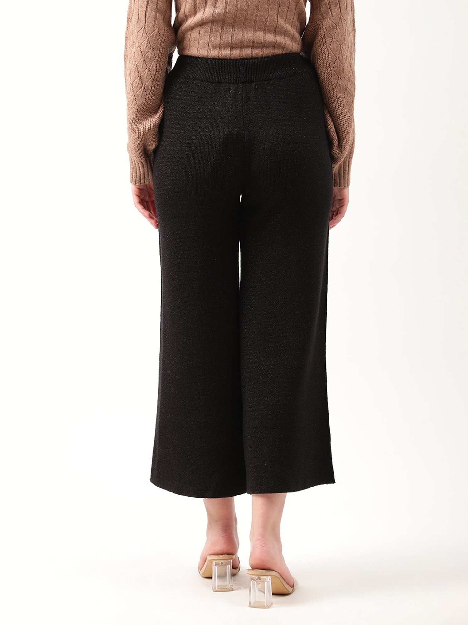 Rooted Black Cotton Sweat Pants