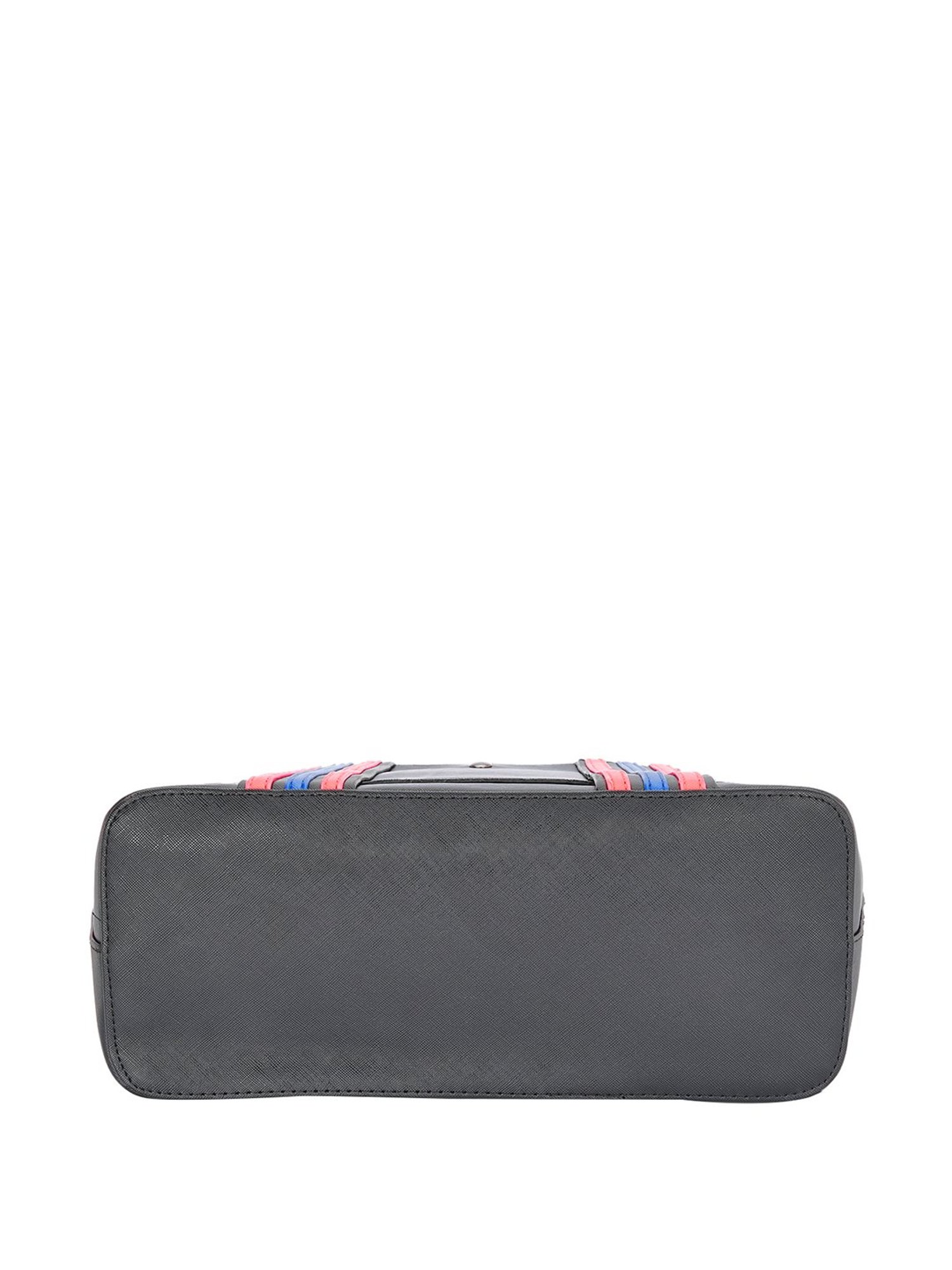 Pierre Cardin Black Paneled Medium Handbag