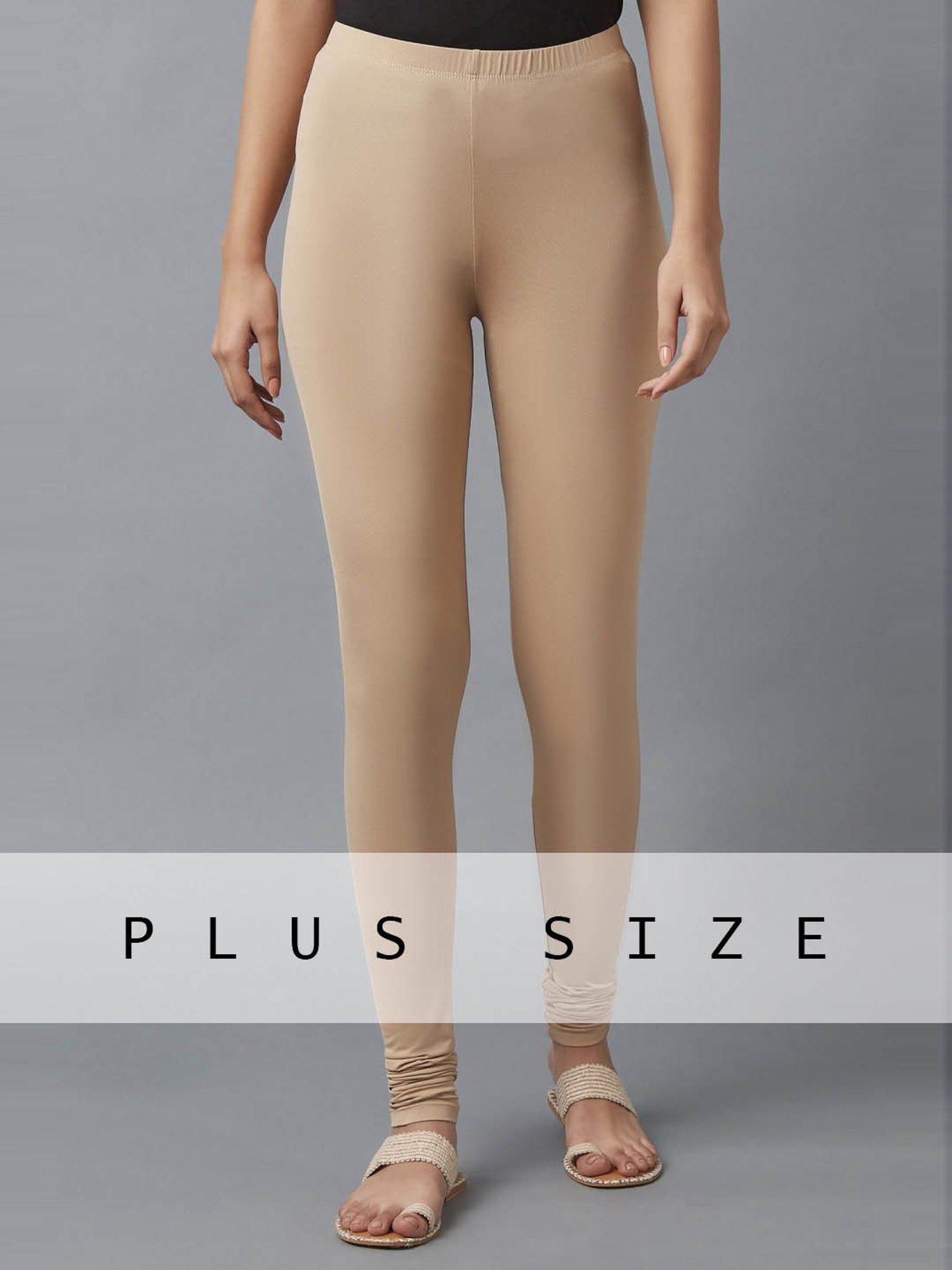 Elleven Beige Plain Churidar