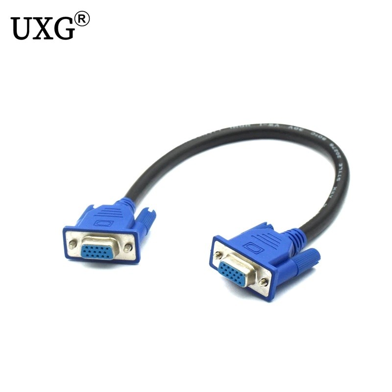 25cm/10" HD15Pin VGA D-Sub Short Video Cable Cord Male to Male M/M Male to Female and Female to Female RGB Cable for Monitor