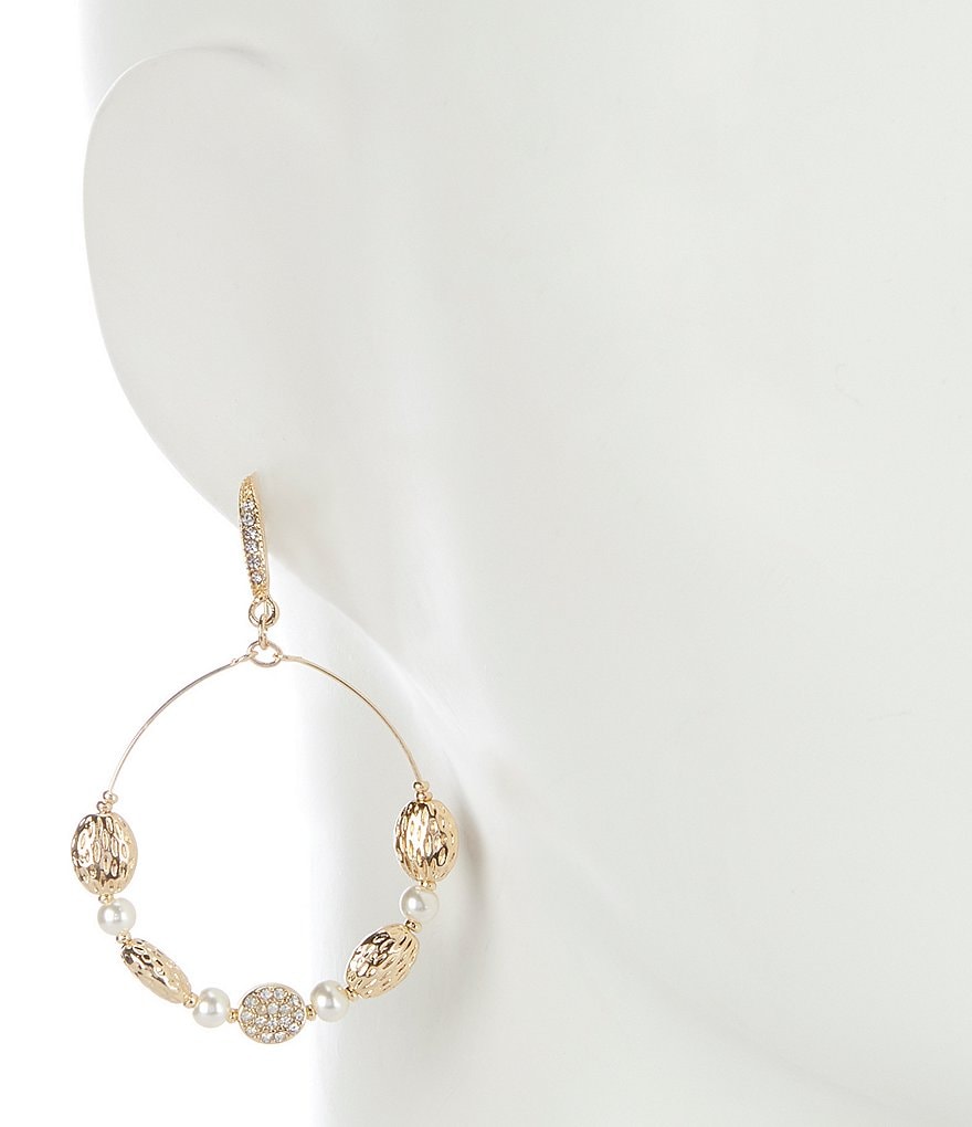 Gemma Layne Textured Glitz Hoop Earrings