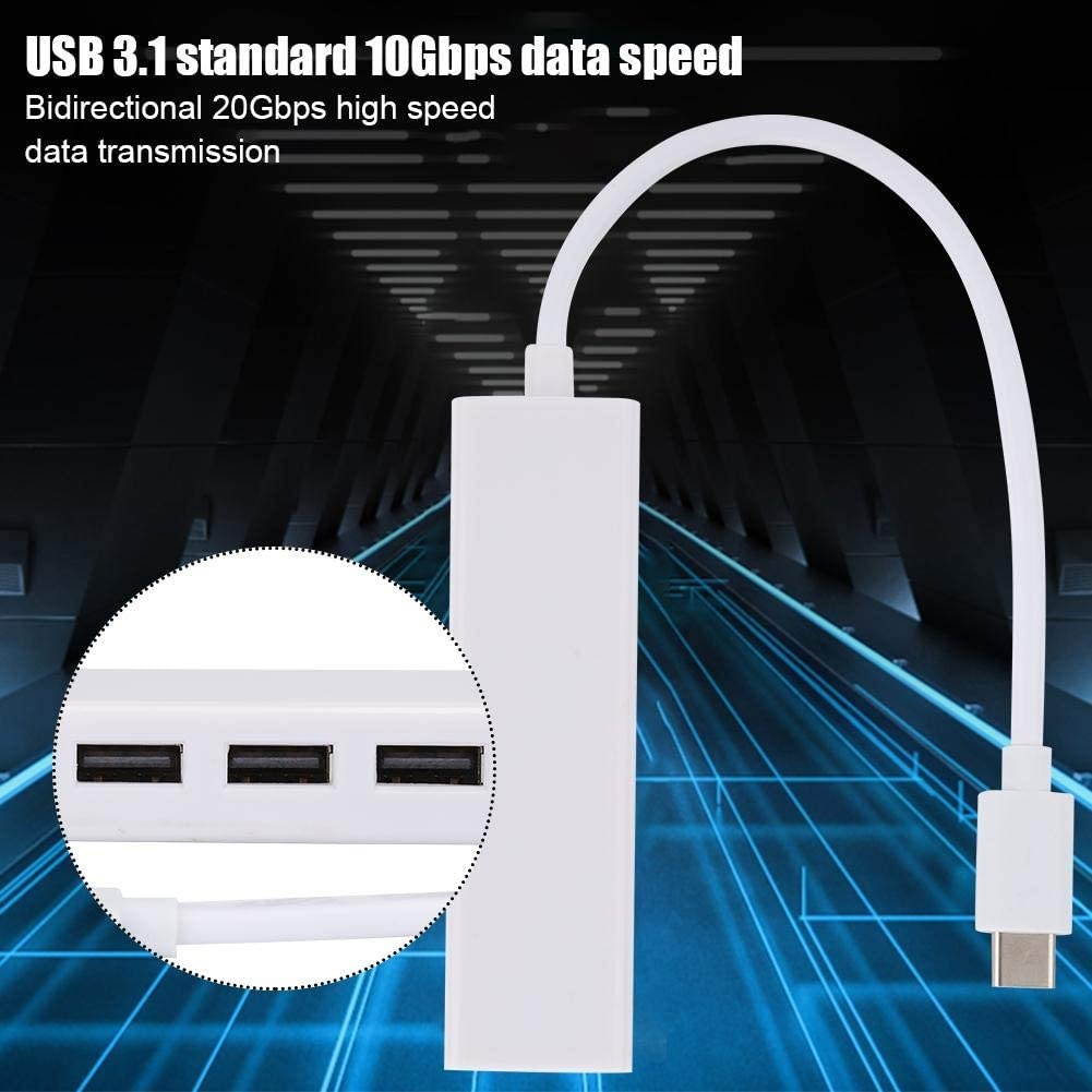 Wendry Laptop Docking Station3A 100W PD USB 3.1 Type-C Network Card Cable Adapter Support for USB2.0/3.0 / PD Down20Gbps High Speed Data Transmission