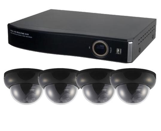 Eyemax 4CH 1080P HD-SDI CCTV basic DVR Package (black color camera, 4TB HDD)