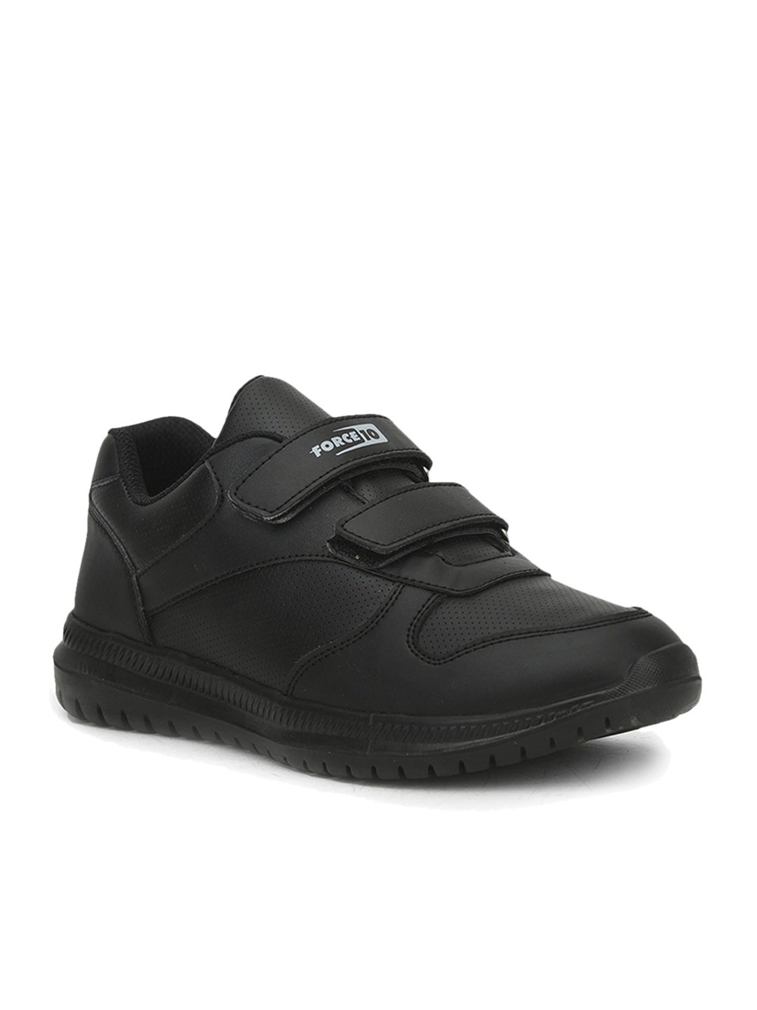 Force 10 By Liberty Kids Black Velcro Shoes
