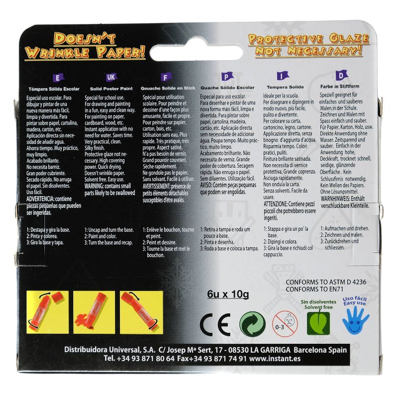 Paint Sticks Metallic 6ct - Playcolor