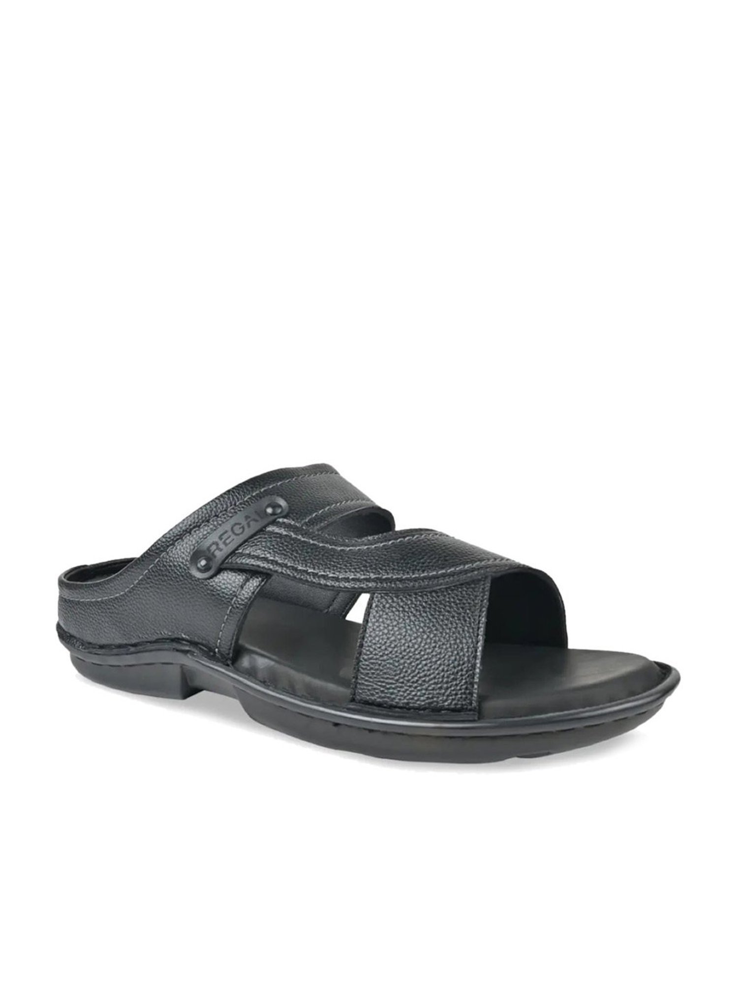 Regal Men's Black Casual Sandals