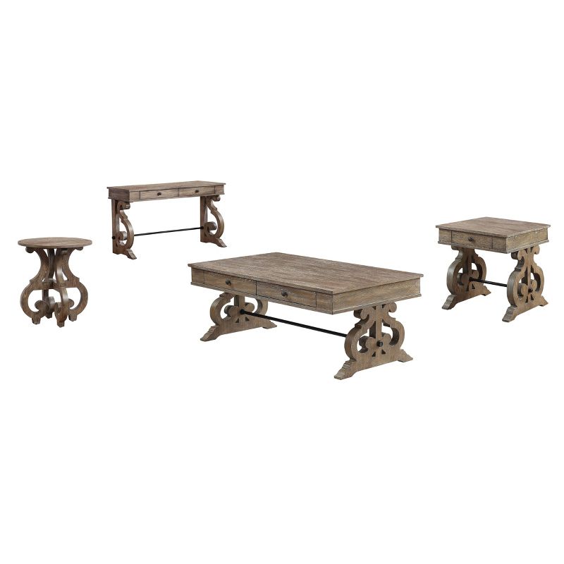 Sherwood Occasional 2 Drawer Console Table Brown - Treasure Trove Accents