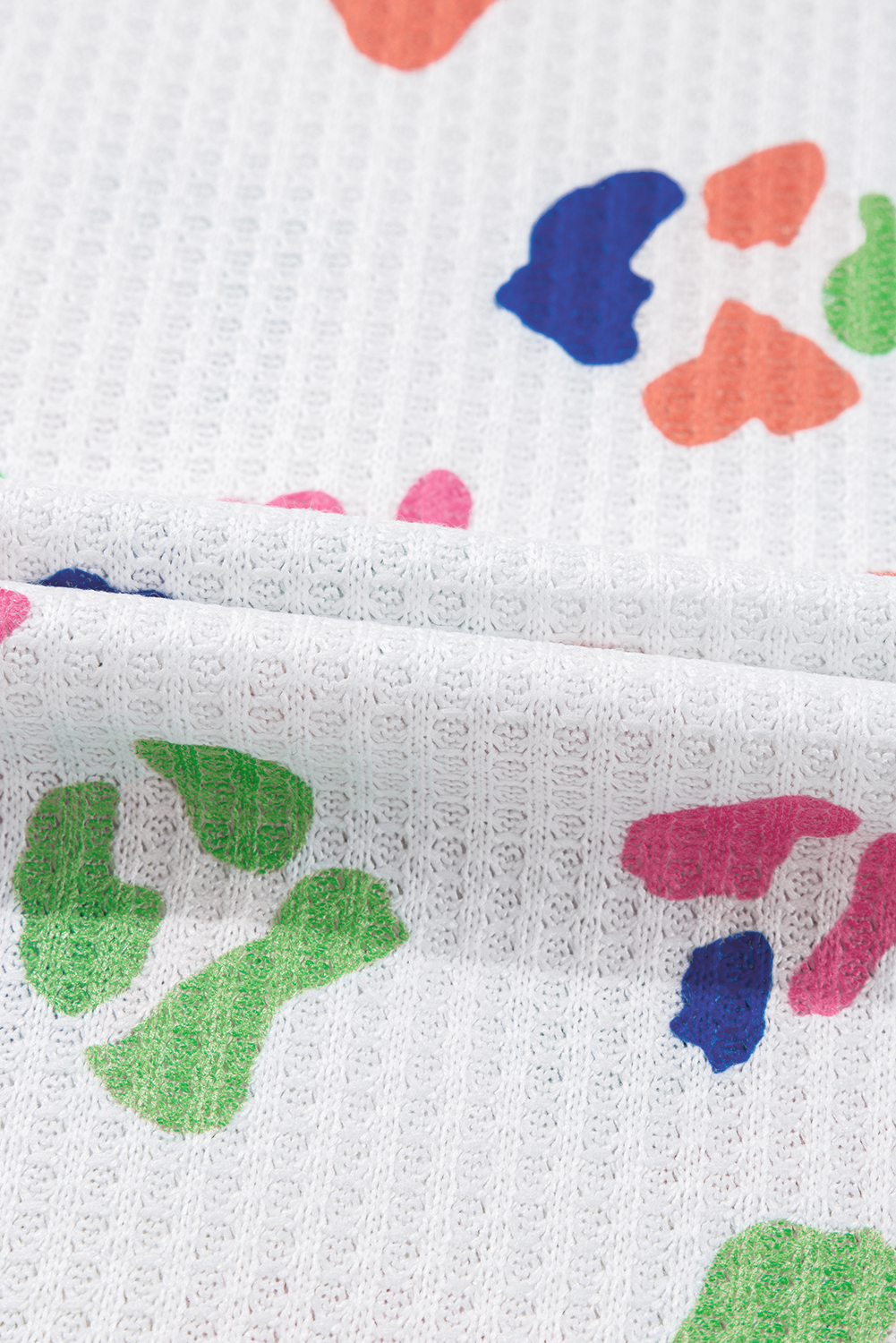 Rose Leopard Print V Neck Plus Size Tee