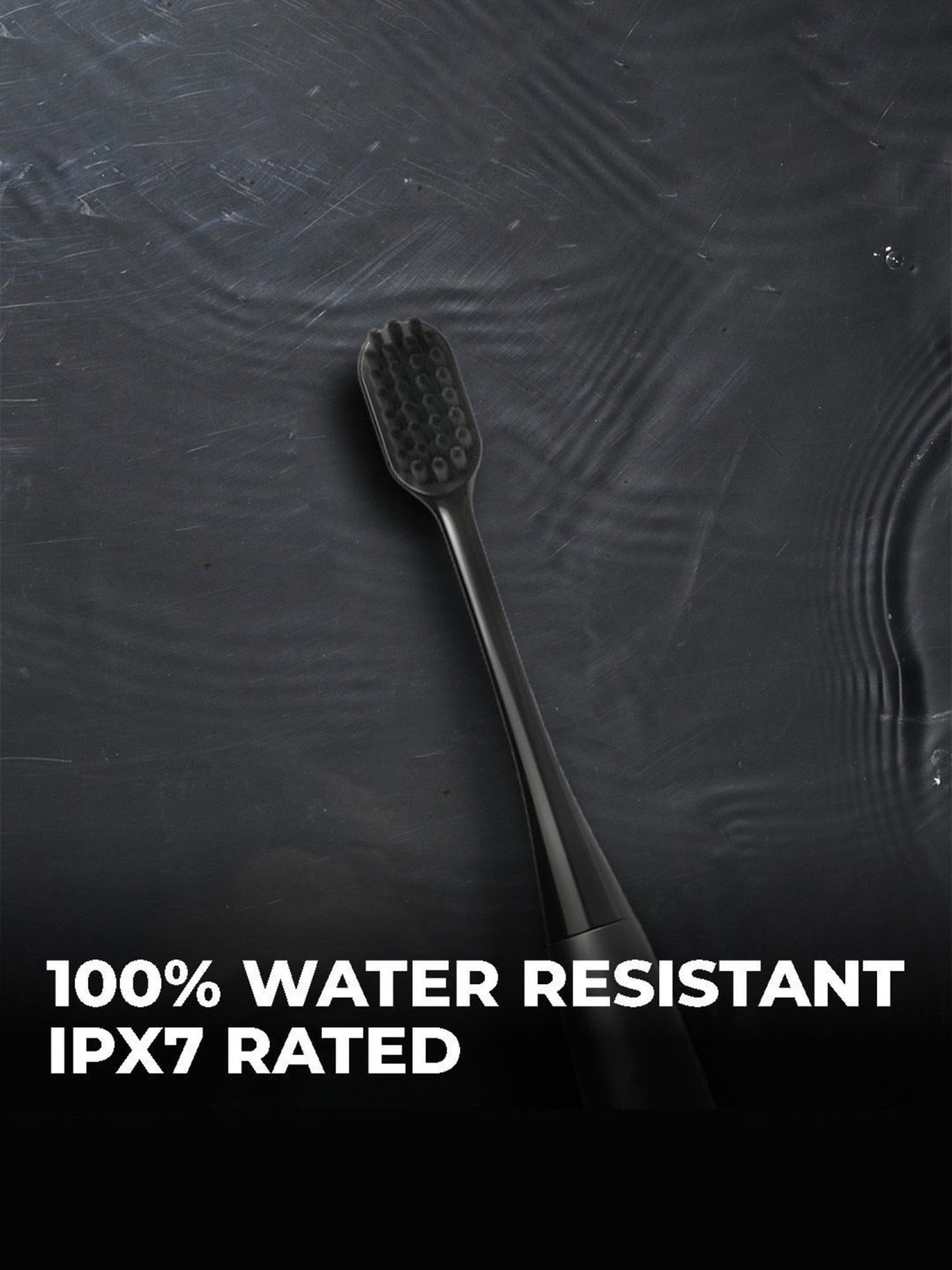 Winston Sonic Electric Toothbrush with Charcoal Bristles AAA Battery Operated (Black)