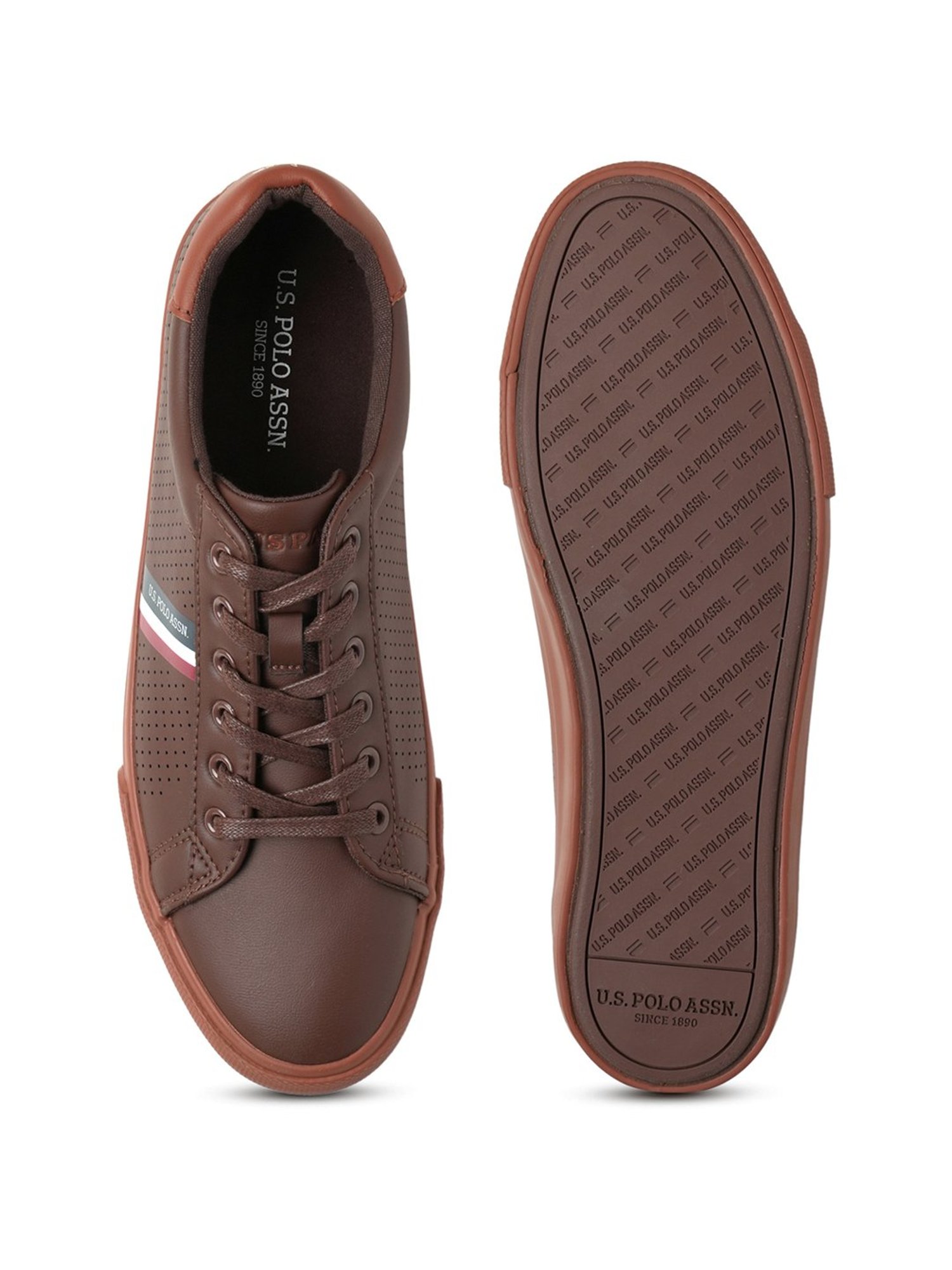 U.S. Polo Assn. Men's Brown Casual Sneakers