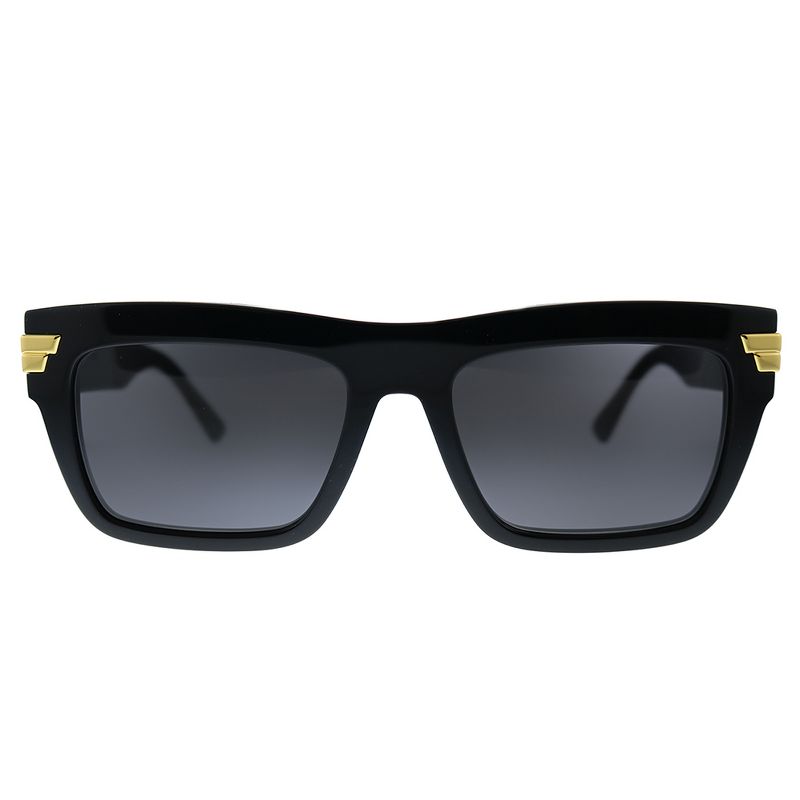 Bottega Veneta BV 1058S 001 Unisex Rectangle Sunglasses Black 56mm