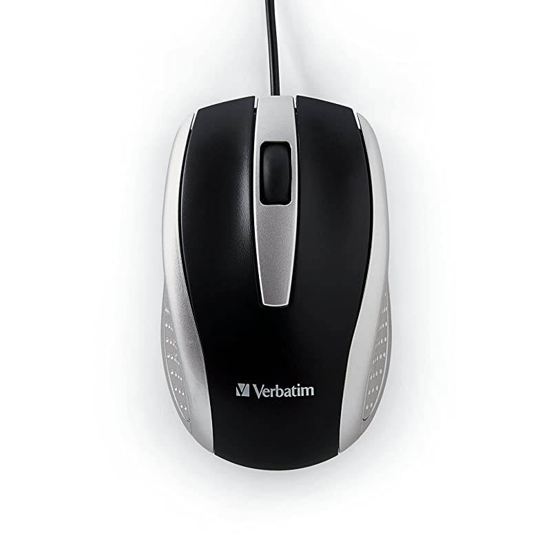 Optical Mouse Wired with USB Accessibility Mac PC Compatible Silver