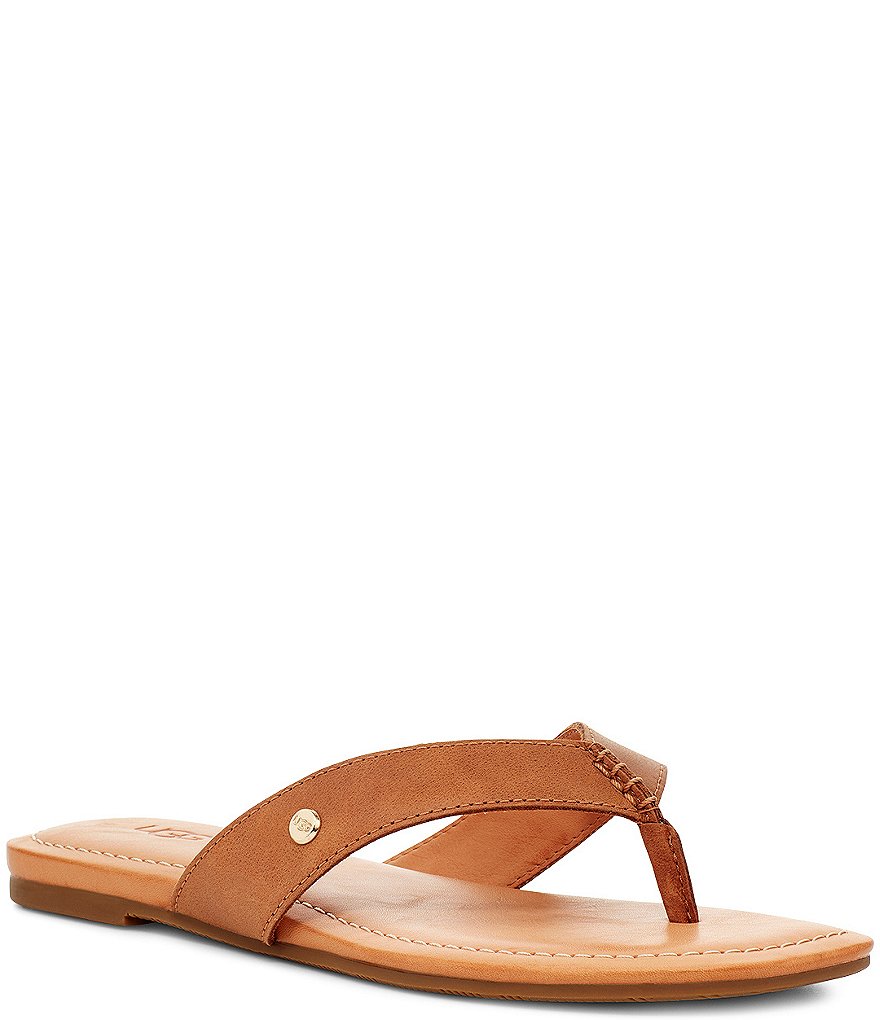 UGG&reg; Tuolumne Leather Flip Flops