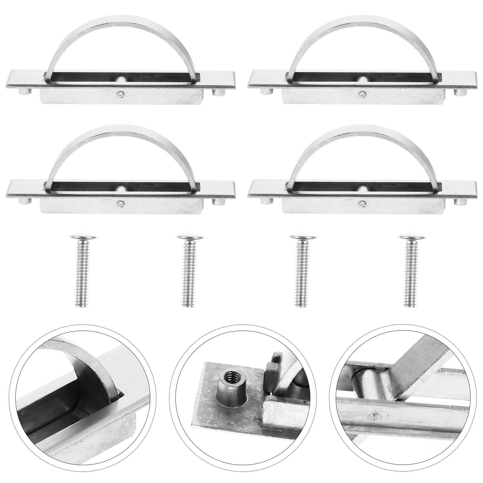 4 Sets Drawer Pull Handle Prime Sturdy Embedded Durable Accessories Pull Handle for Drawer