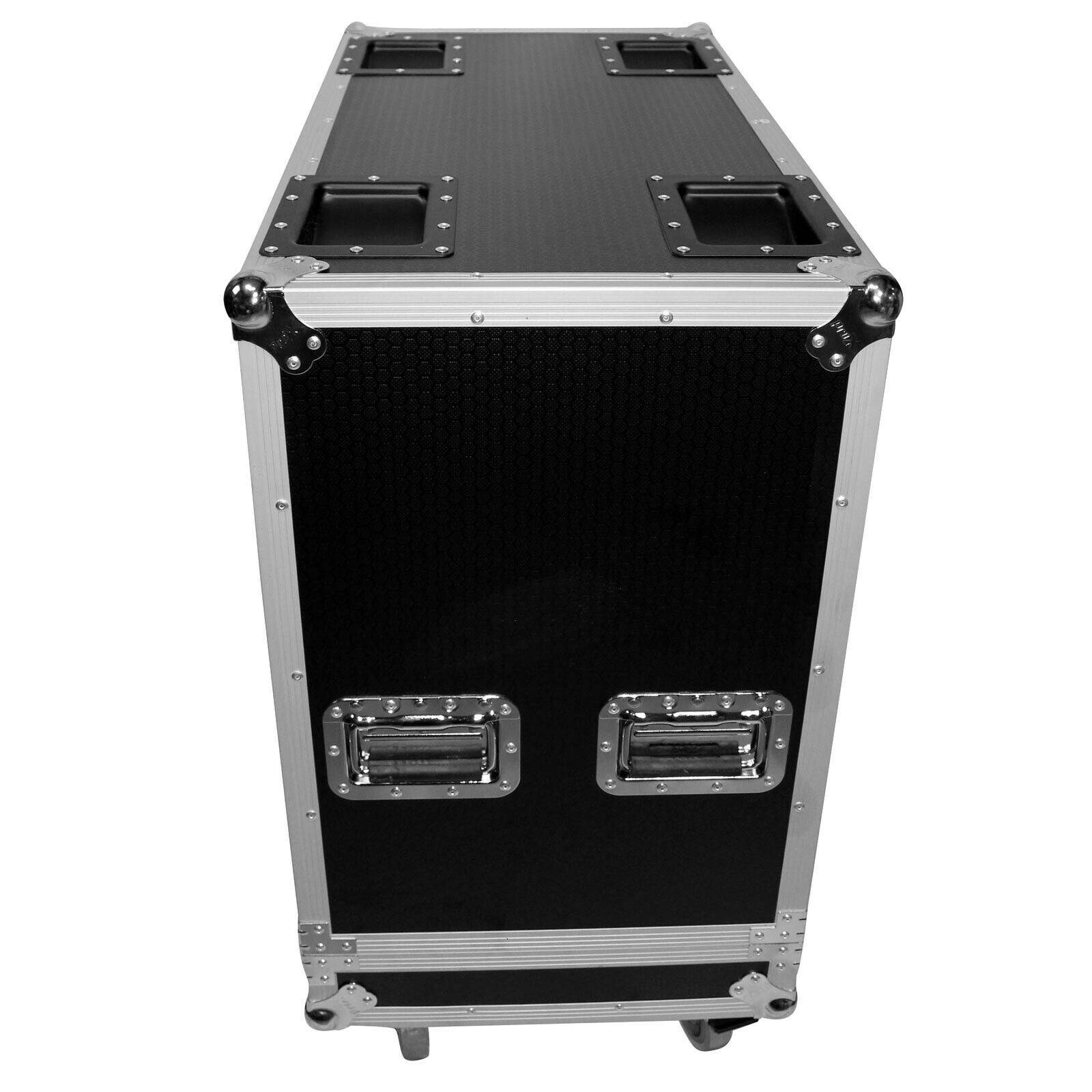 Fits 2x X-RCF-TT25-AX2W II High Definition Two-Way Speaker Flight Case with 4 inch Wheels