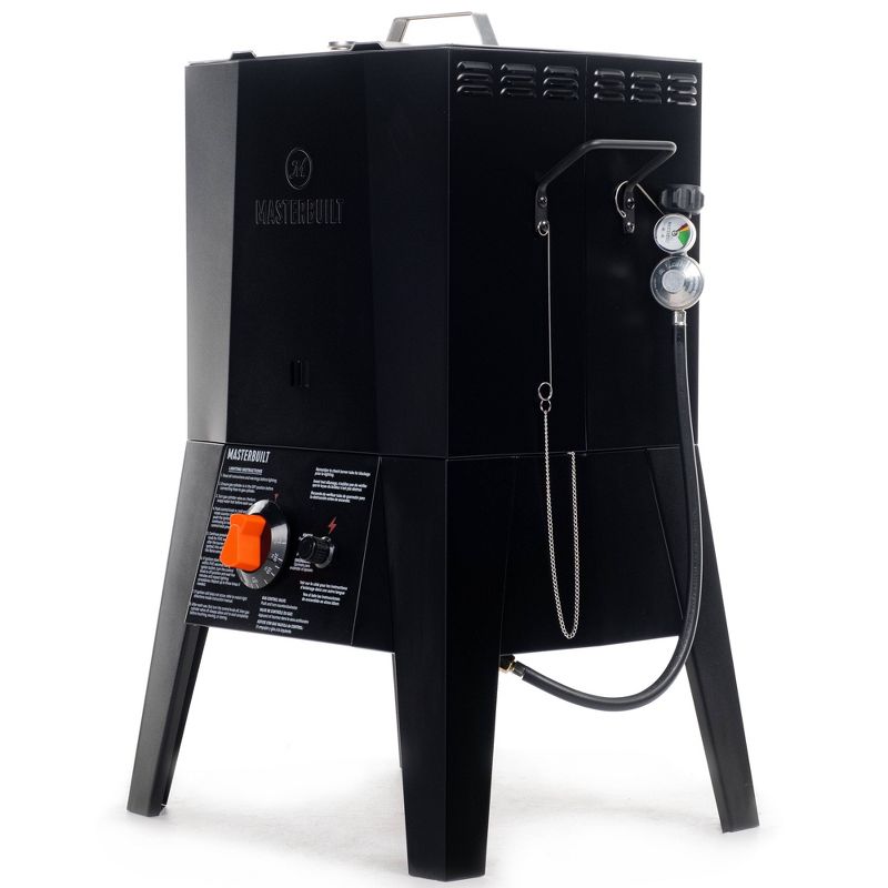 Masterbuilt 1-Burner 45000BTU Propane Outdoor Cooker and Fryer MB20020120 Black