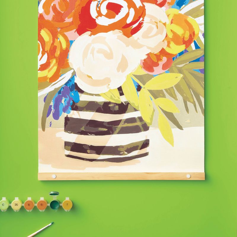 Paint-By-Number Canvas Kit Floral in Vase - Mondo Llama™