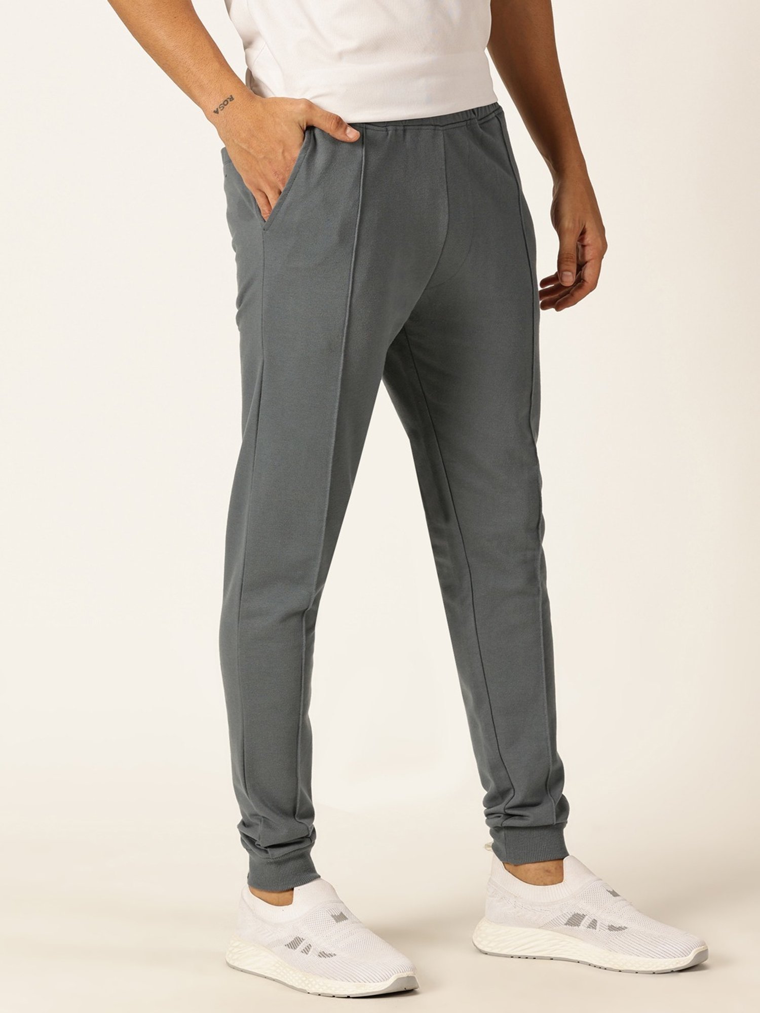 Thomas Scott Grey Straight Fit Texture Joggers