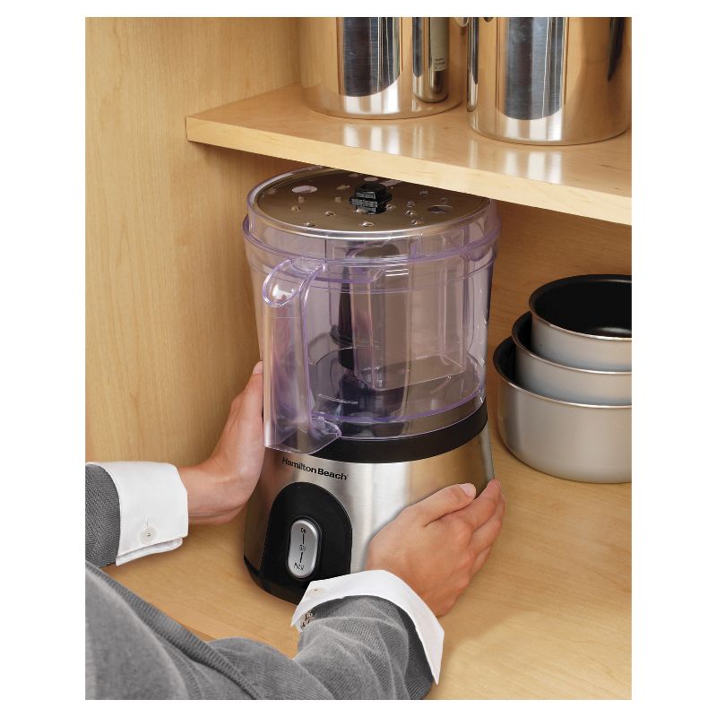 KitchenAid 2 Speed Pulsing Meal Prep Compact Mini Food Processor Chopper with 3.5 Cup Working Bowl, Contour Silver (Certified Refurbished)