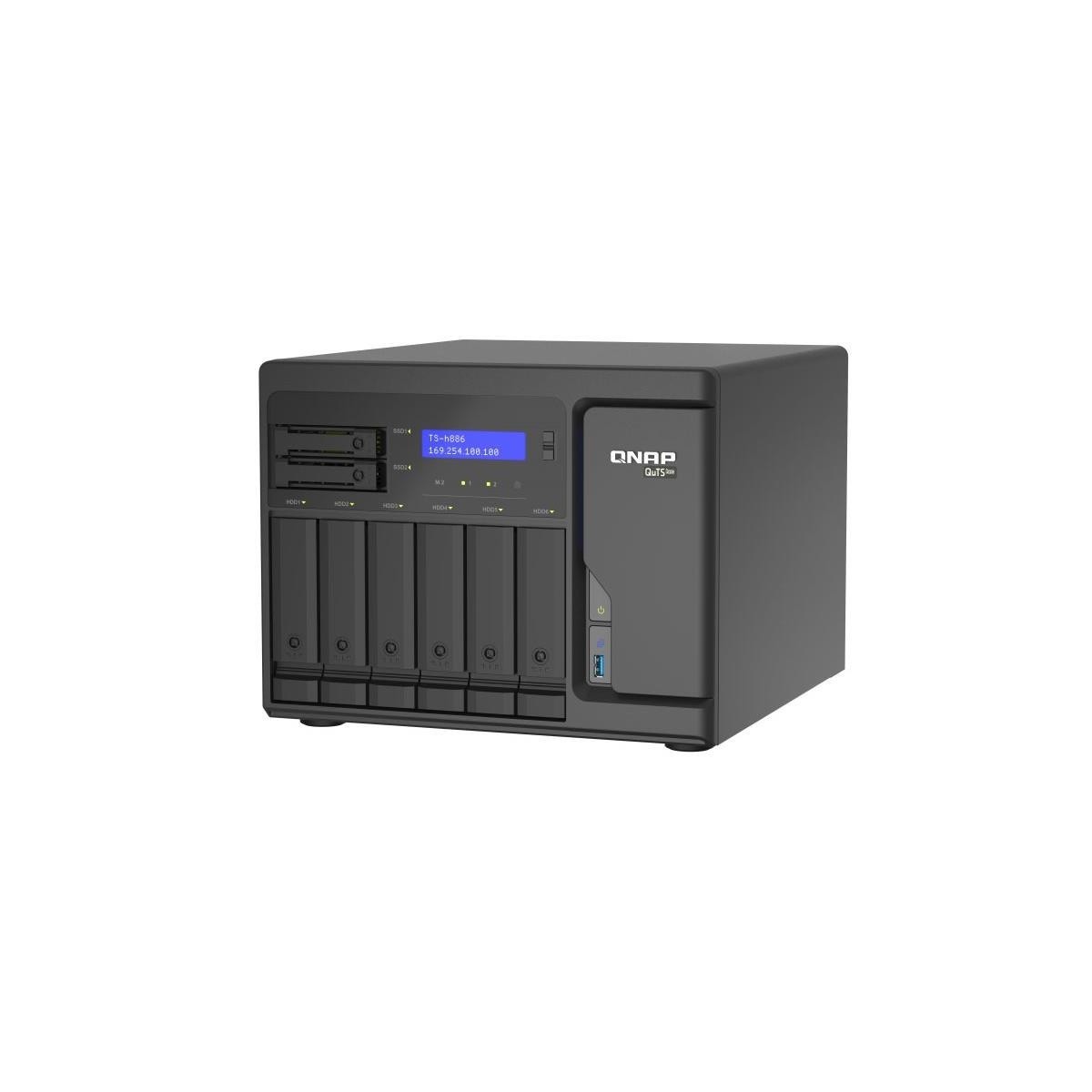 QNAP 8-Bay QuTS hero NAS, Xeon D-1622 2.6GHz, 16GB ECC RAM
