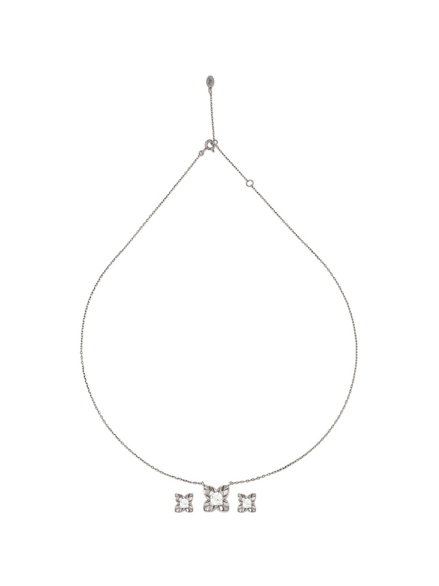 Zavya 92.5 Sterling Silver Pearlescent Elegance Pendant with Chain for Women