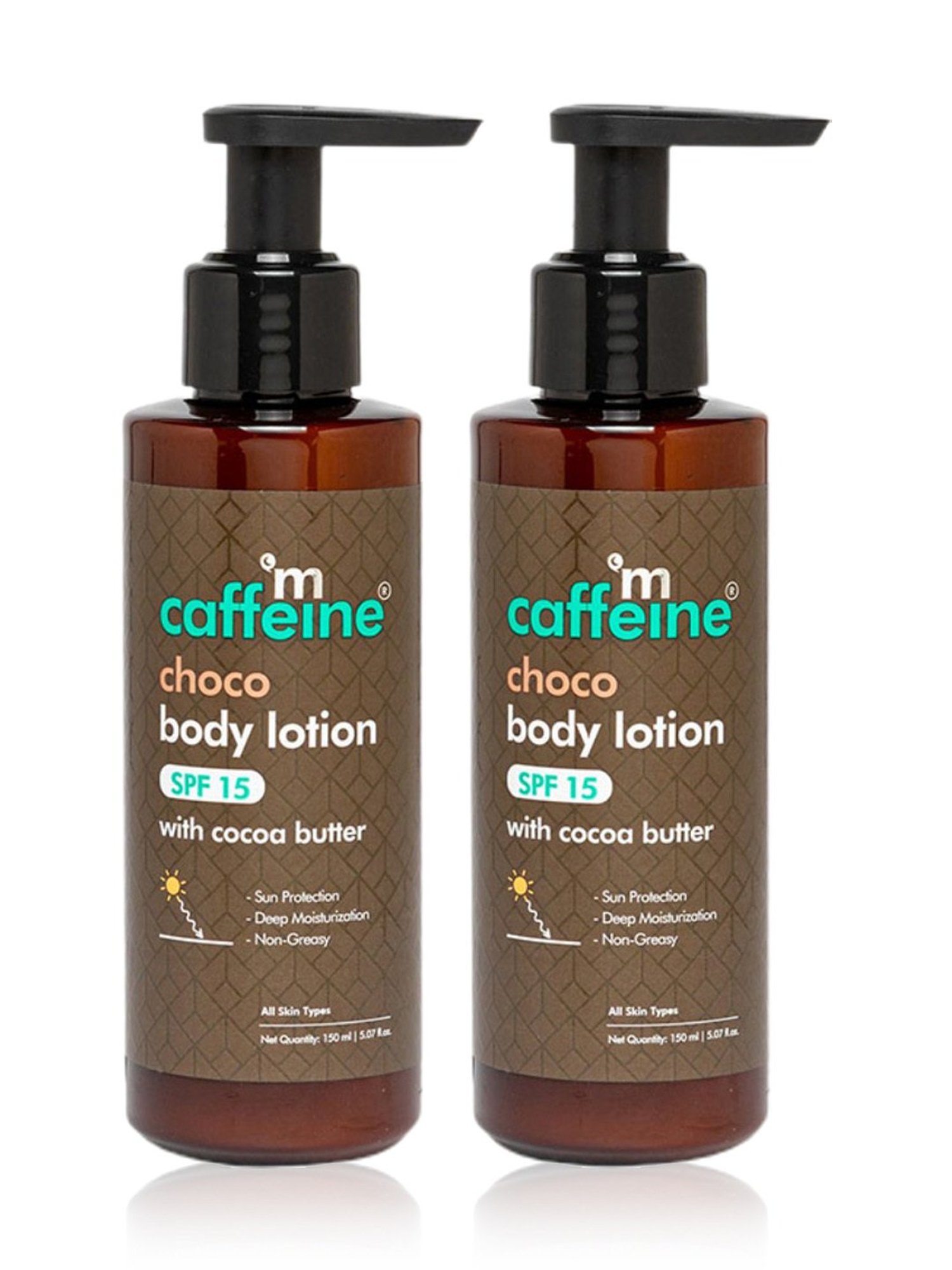 mCaffeine Choco Body Lotion with SPF 15 - Pack of 2