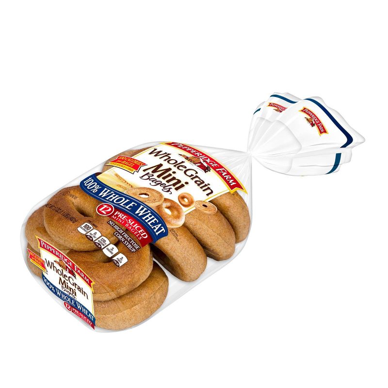 Pepperidge Farm 100% Whole Wheat Wheat Mini Bagels - 17oz/12ct