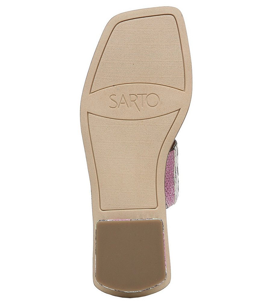 Sarto by Franco Sarto Ediana Snake Print Leather Thong Slide Sandals