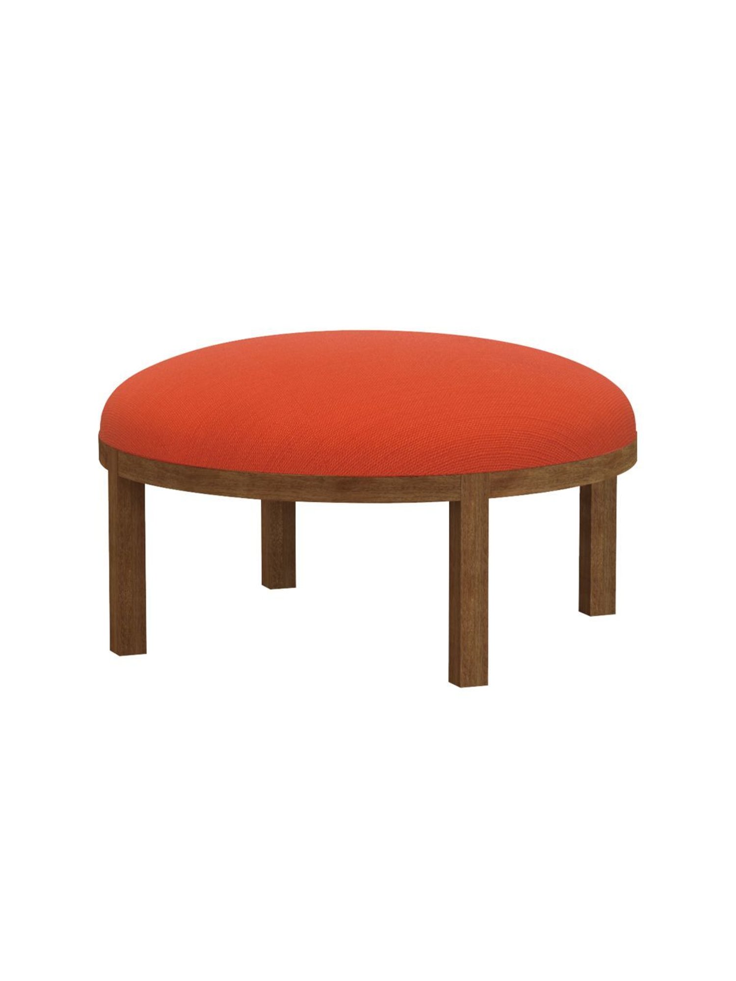 Chumbak Bohemian Carribean Coral Sheesham Wood Ottoman