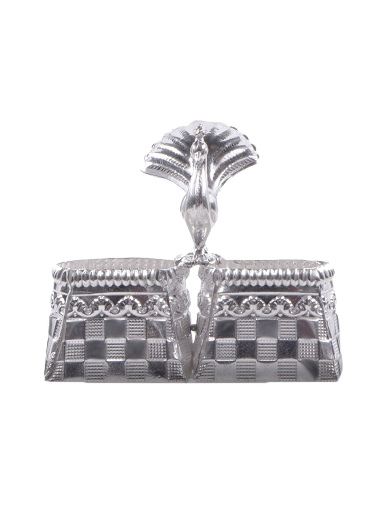 Joyalukkas 92.5 Sterling Silver Haldi Kumkum Holder - 53.17 gm