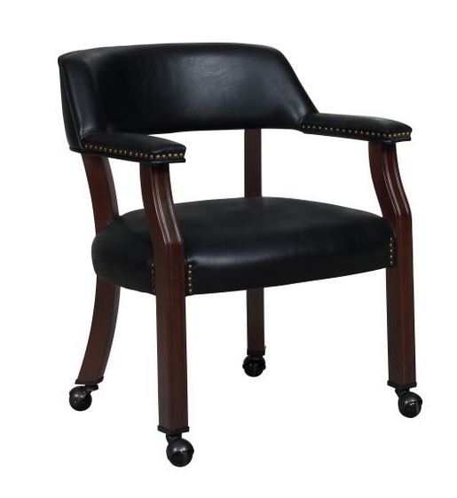 Open Back Office Chair in Black