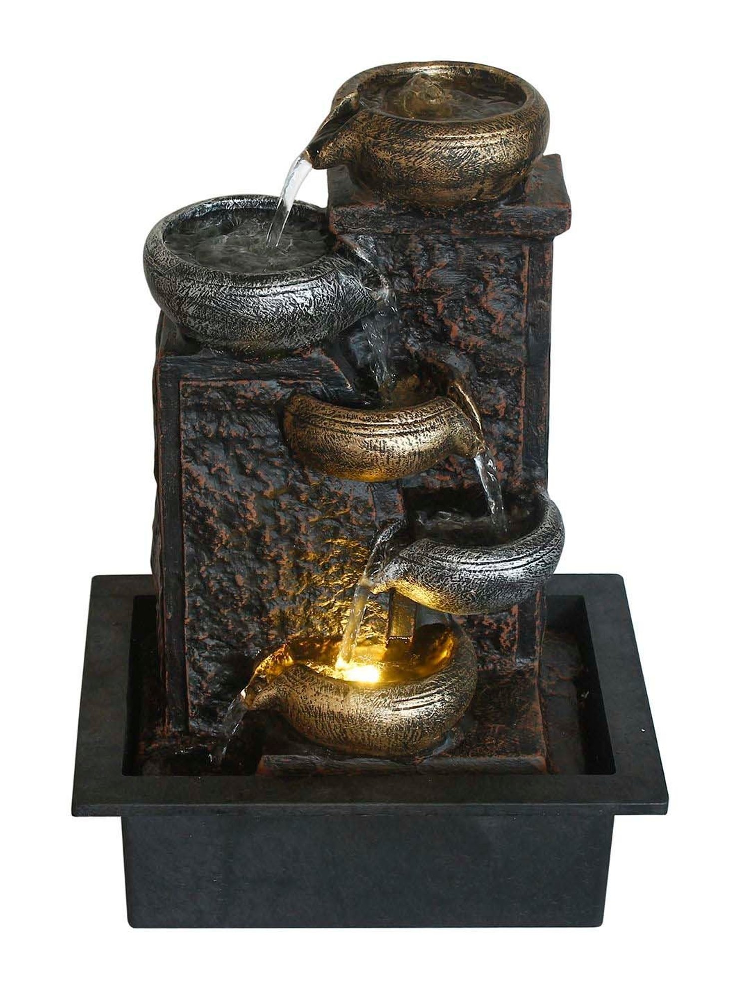 Tayhaa Brown Resin Fiery Tiger Head Showpiece