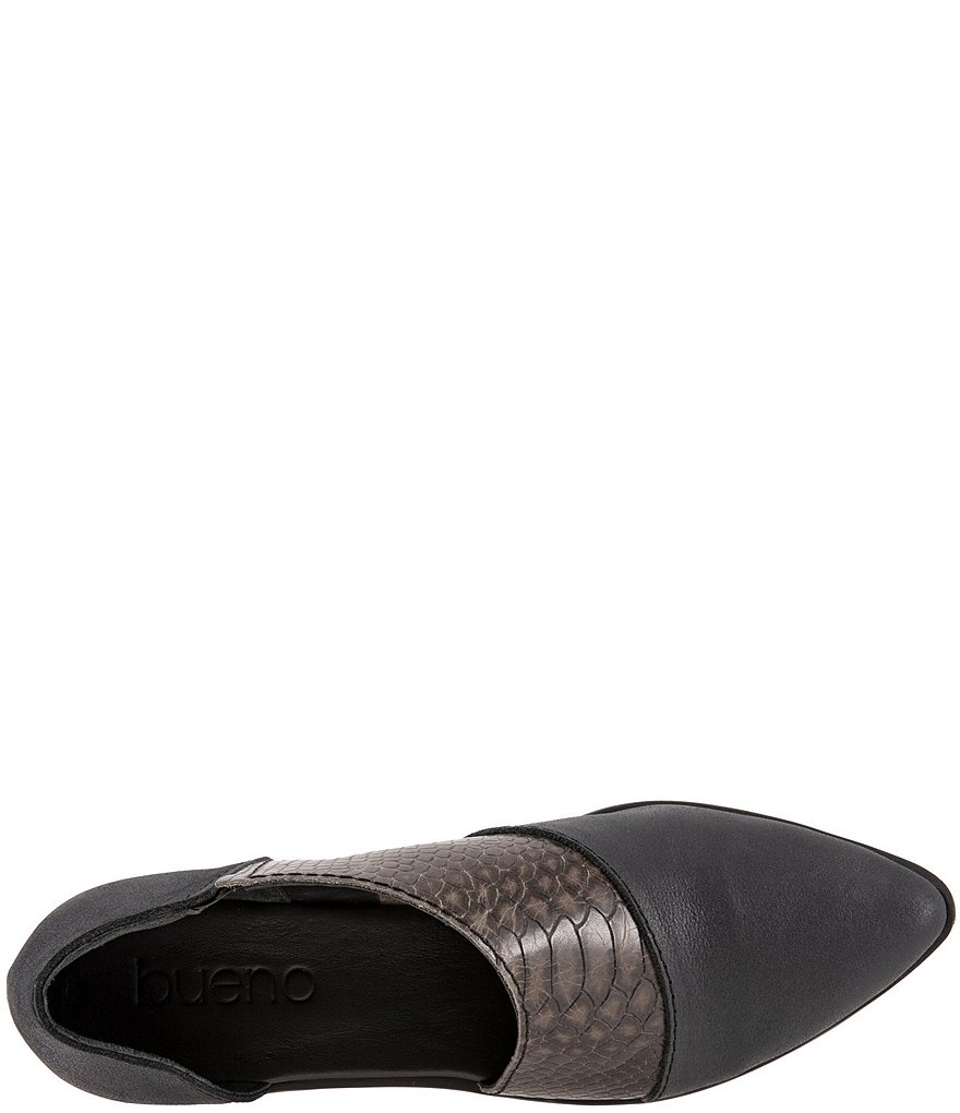 Bueno Blake Snake Embossed Leather Slip-On Flats