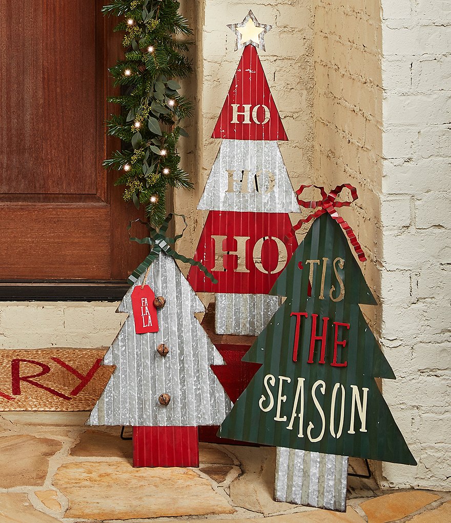 Mud Pie Merry Everything Holiday Collection 'Tis the Season Medium Easel Stand Christmas Tree Decor
