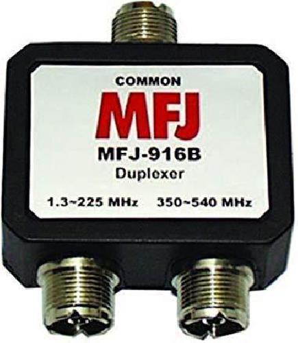 MFJ-916B Duplexer: 1.3-225MHz/350-540MHz, UHF