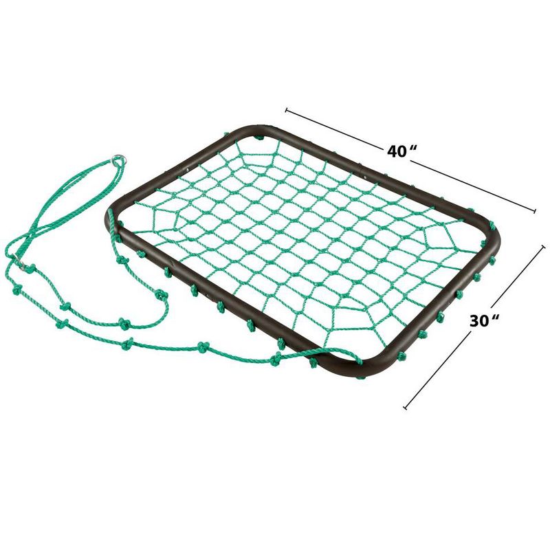 HearthSong Deluxe Platform Tree Swing for Kids with Nylon Rope and Padded Steel Frame