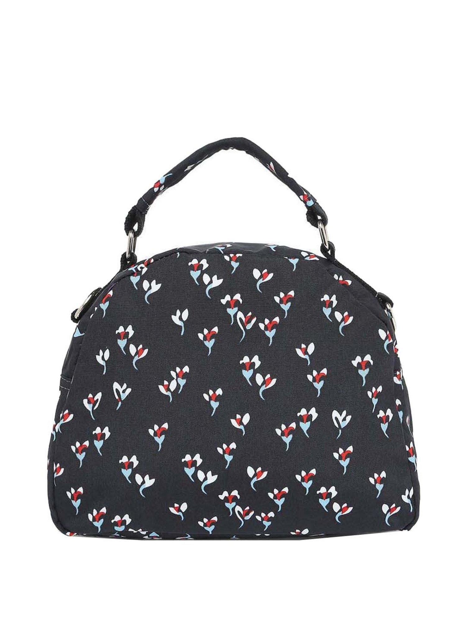 Baomi Black Printed Medium Cross Body Bag