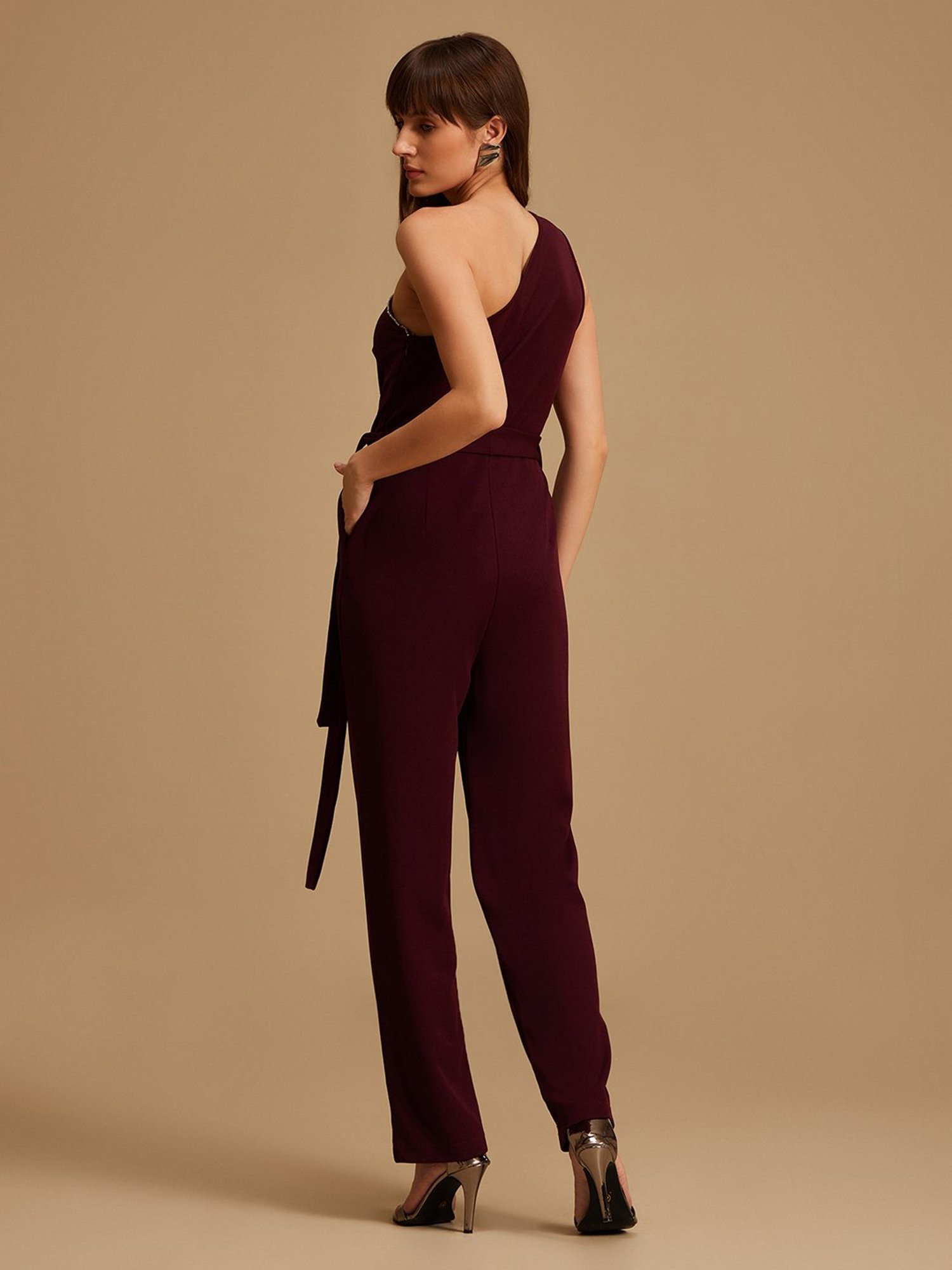 Kazo Maroon Jumpsuit