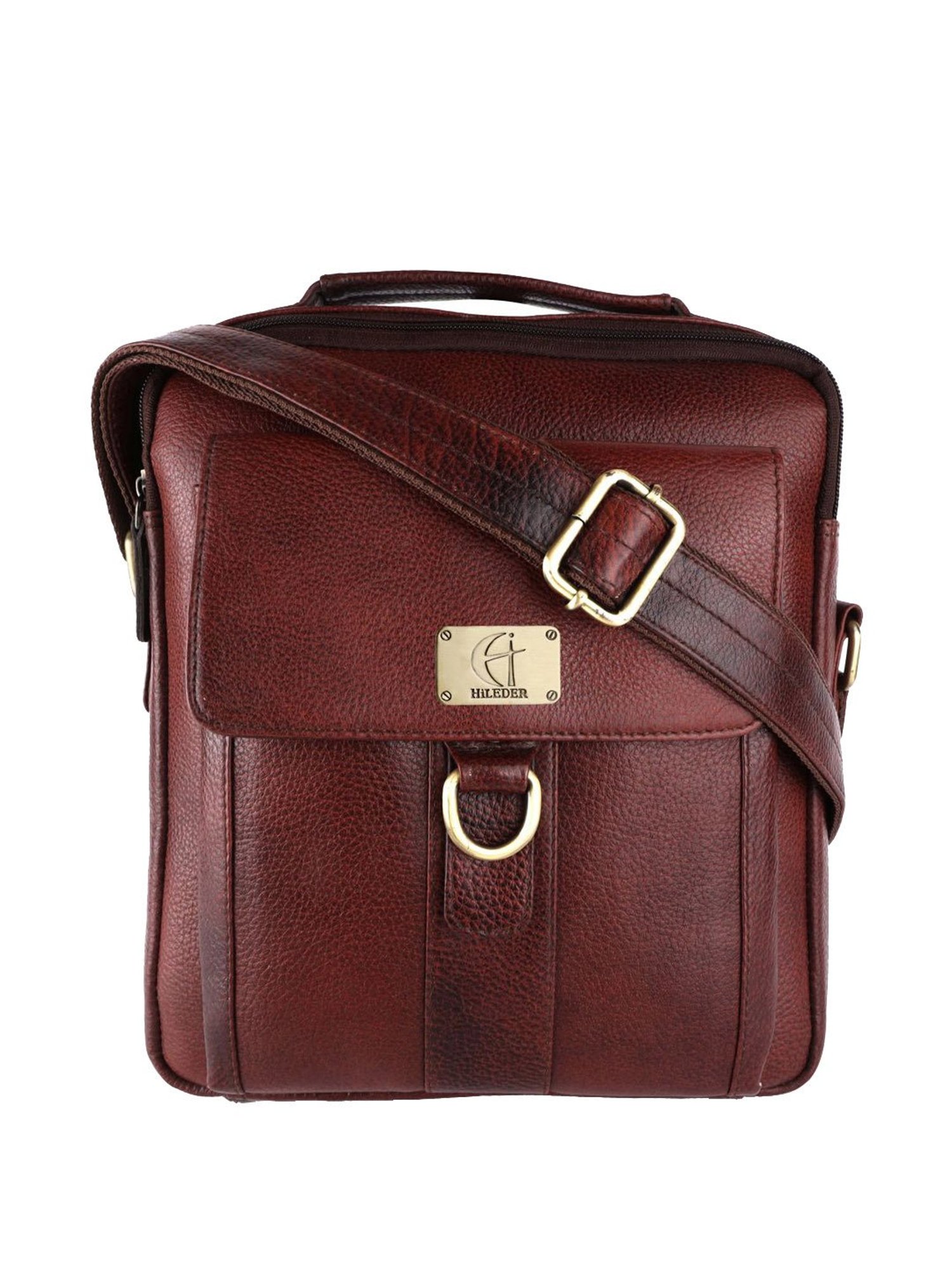 HiLEDER Brown Solid Medium Cross Body Bag
