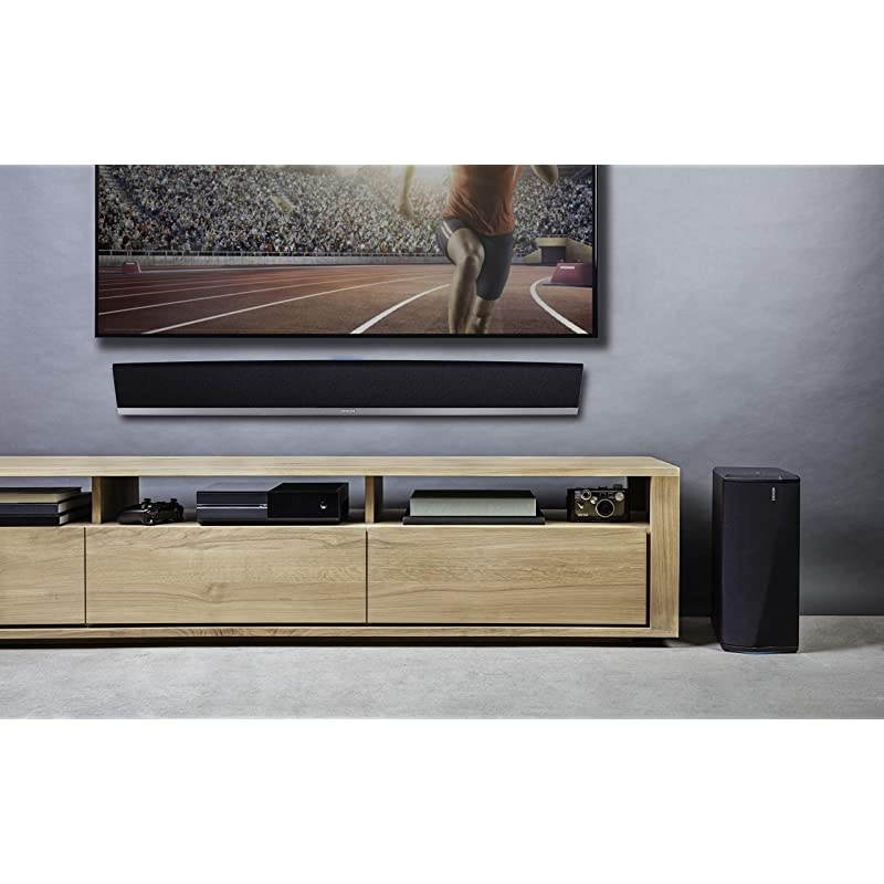 DSW-1H Wireless Subwoofer for DHT-S716H Premium Home Theater Soundbar System | Built-in Heos | Quick and Easy Setup | Black