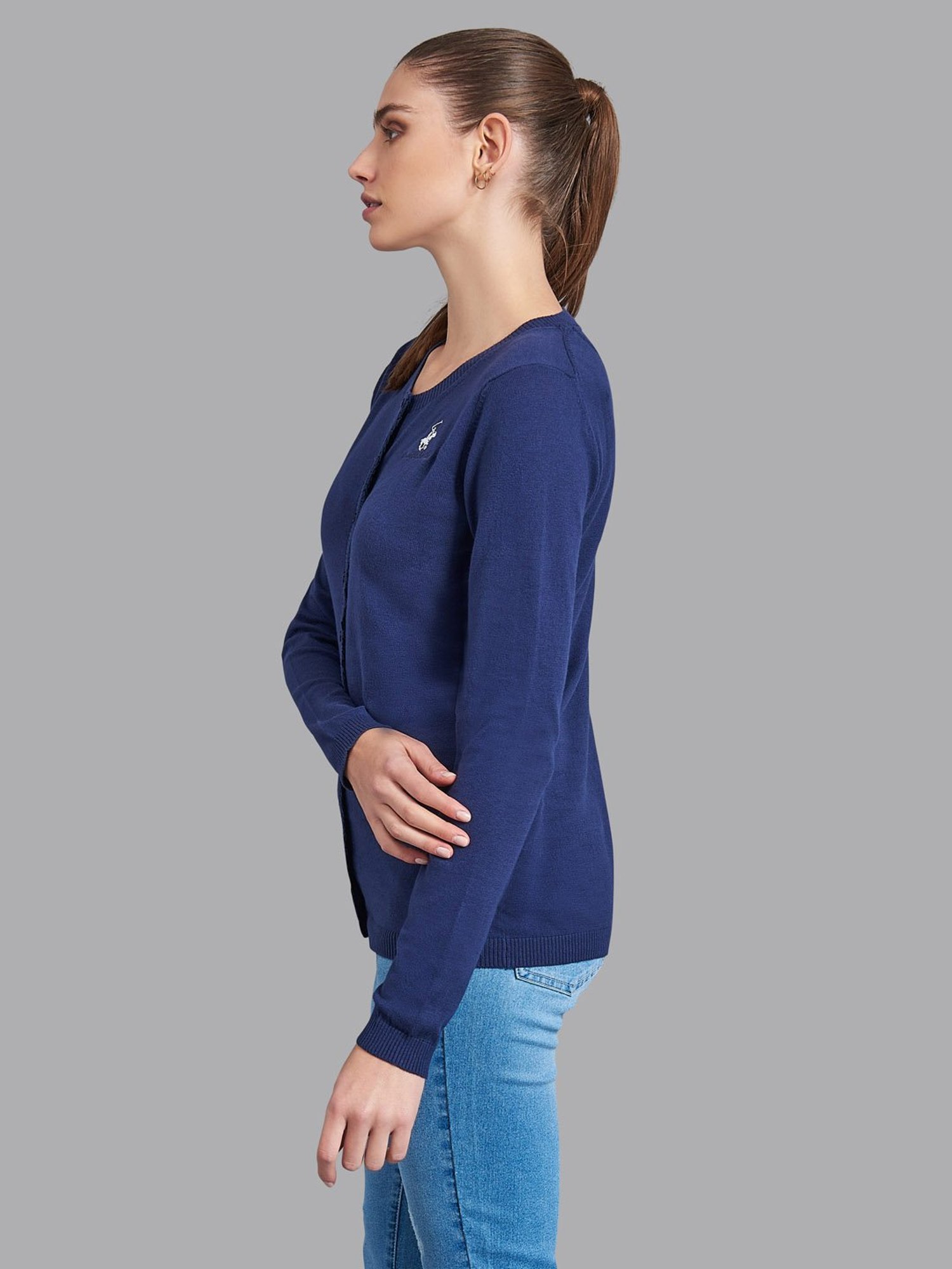 Beverly Hills Polo Club Navy Cardigan