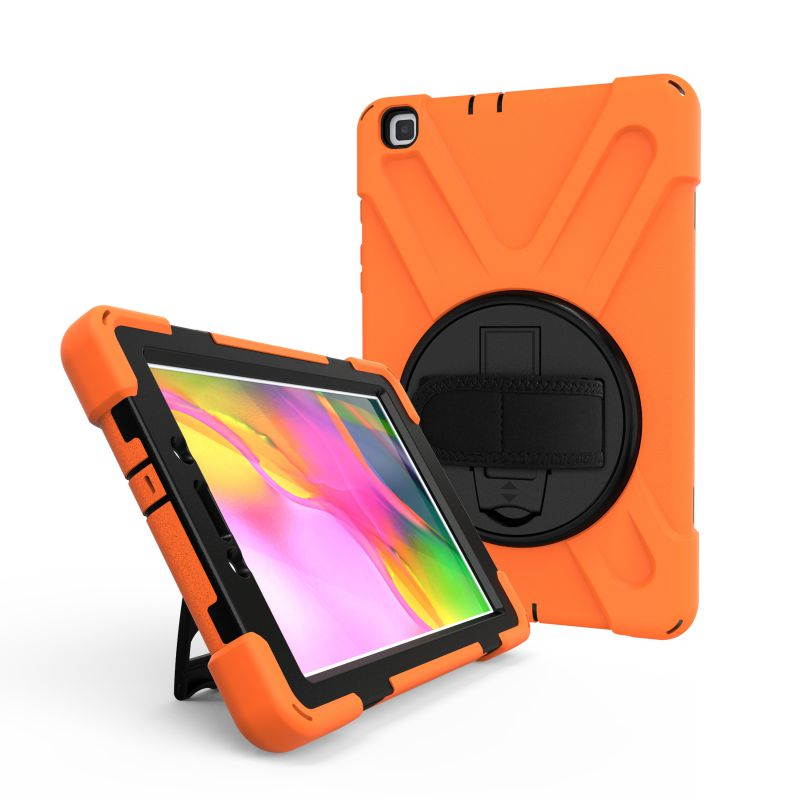 Galaxy Tab A 8.0 T290 Case, Heavy Duty Rugged Shield Case, Shockproof Drop Protection Kickstand Handstrap Shoulderstrap For Samsung Galaxy Tab A 8.0 2019 SM-T290 [Black]