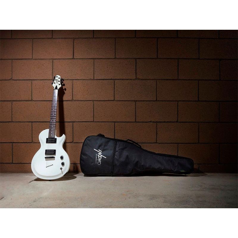 Monoprice Indio 66 Classic Electric Guitar - White, With Gig Bag