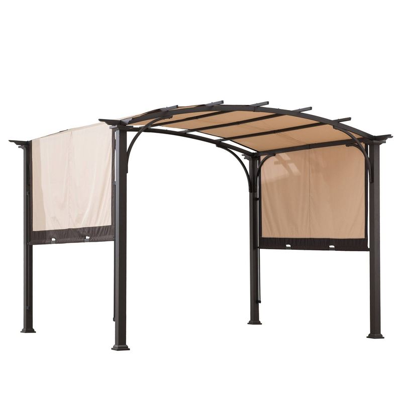 Venice 9.5 ' x 11 ' Steel Frame Outdoor Pergola With Adjustable Canopy - Sunjoy