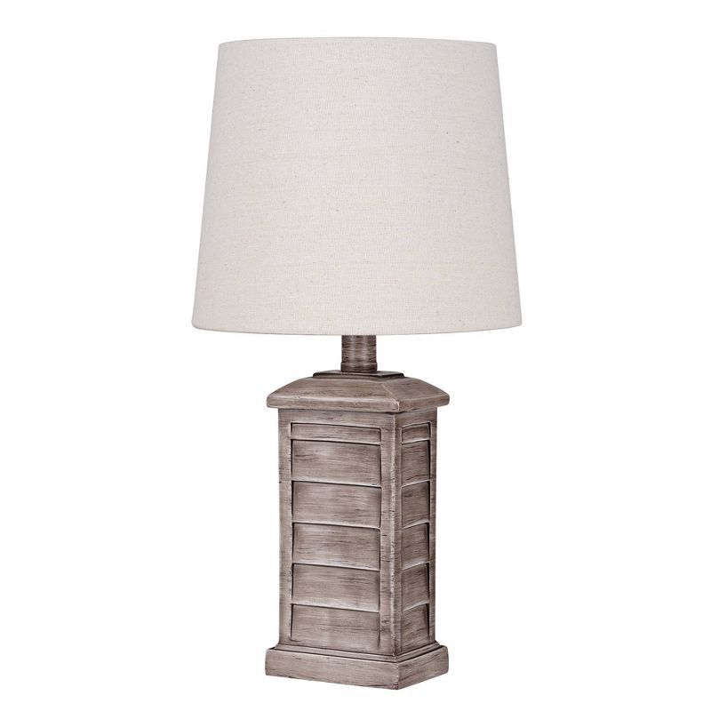 18" Coastal Table Lamp Gray (Includes LED Light Bulb) - Cresswell Lighting