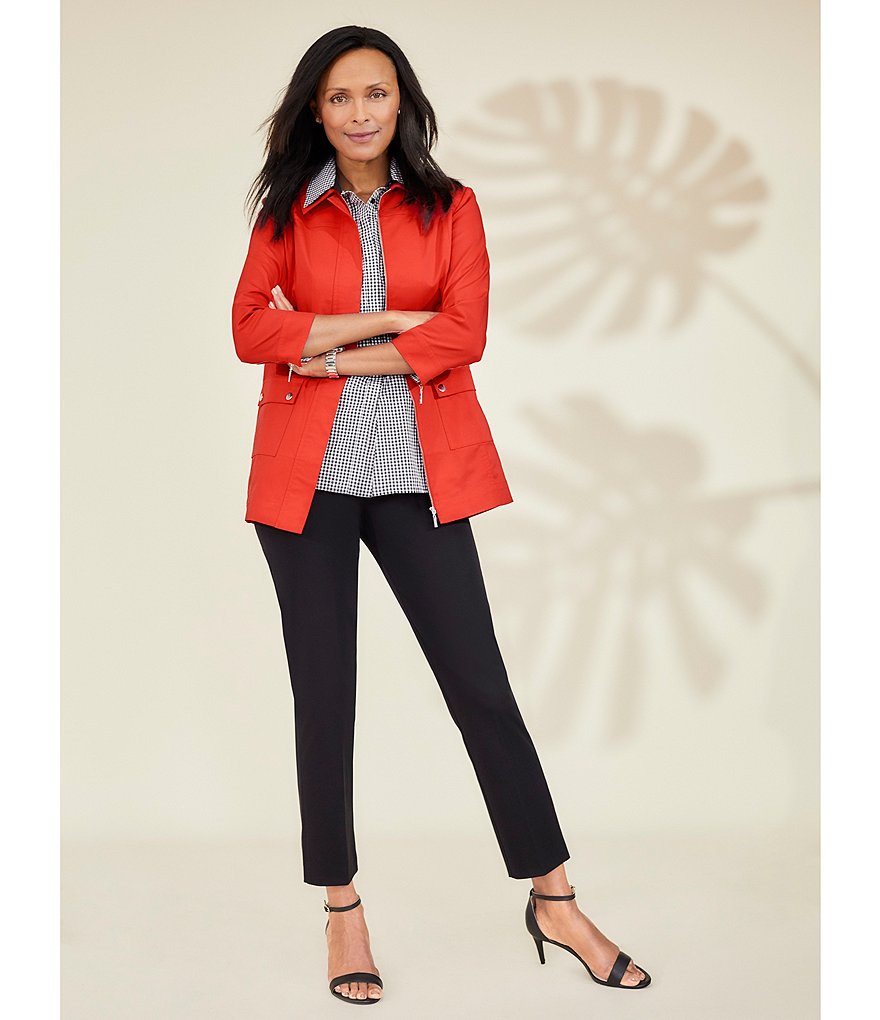 Ming Wang Knit Pull-On Ankle Pants